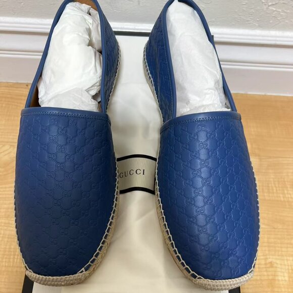 GUCCI Microguccissima Pattern Leather Espadrilles - Picture 2 of 8